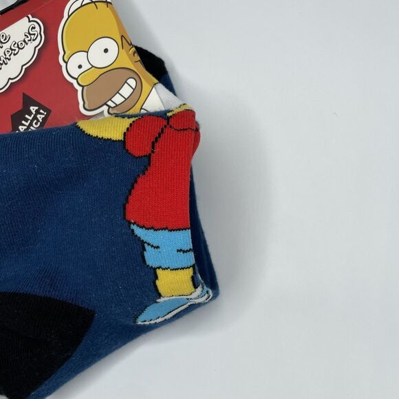 The Simpsons Novelty Socks Bart Simpson Adult One Size Blue Athletic Crew - Picture 5 of 7
